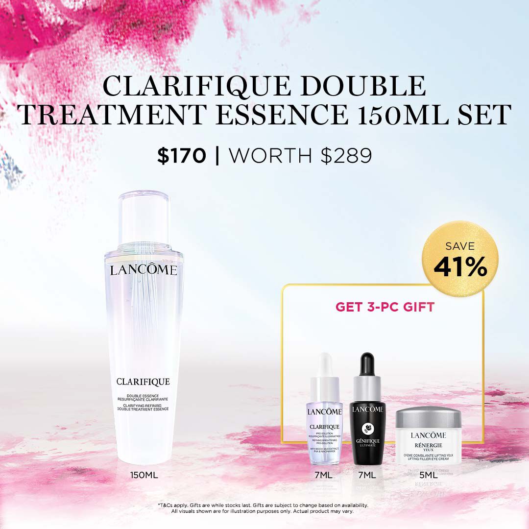 CLARIFIQUE DOUBLE TREATMENT ESSENCE 150ML SET | Lancôme Singapore