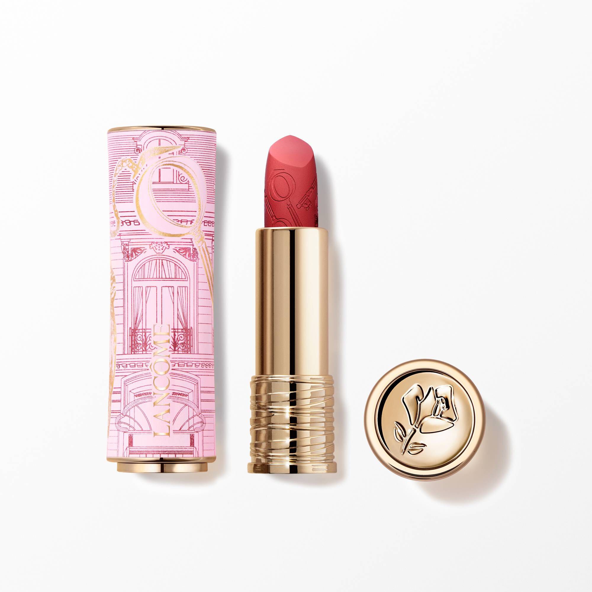 Image of the following products on a white background: Lipstick Drama Matte 227 limited edition	